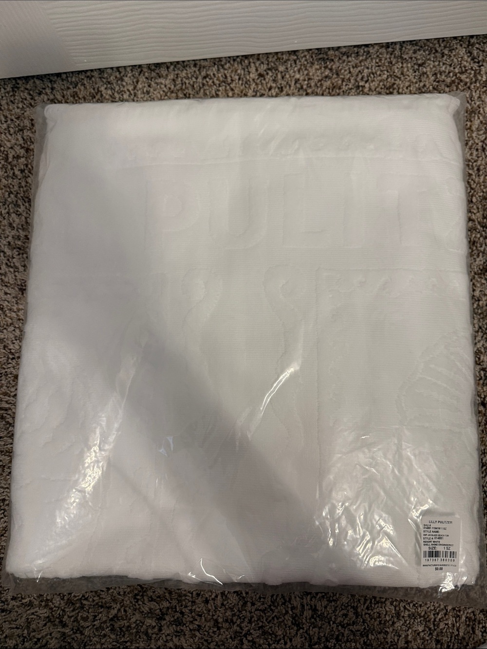 Brand New Lilly Pulitzer White Textured Beach Towel